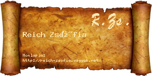 Reich Zsófia névjegykártya